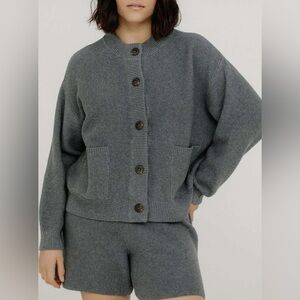 Bare Knitwear Seed Cotton Cardigan Size XS Color Ash